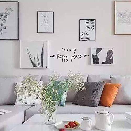 This is Our Happy Place - Carved Letters Sweet Words Wall Decals Vinyl Art Words Home D?cor