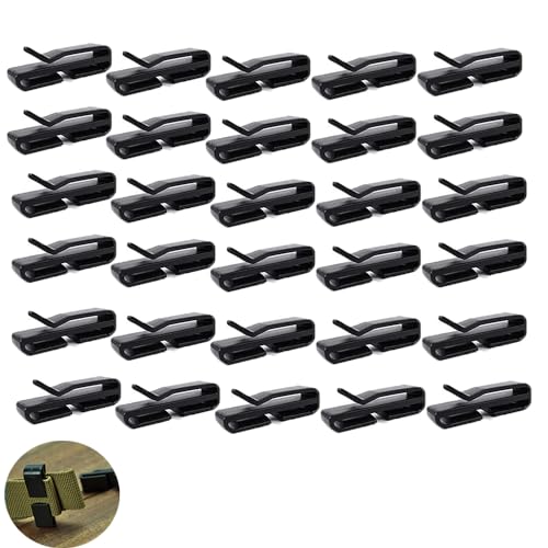30 Pack Plastic Webbing Ending Clips - 1 Inch Clip Fasteners