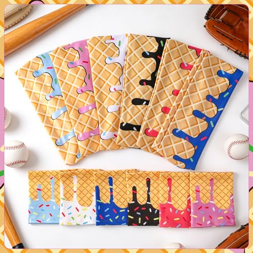 Ice Cream Sports Headbands & Wristbands - Multicolor 6 Pack
