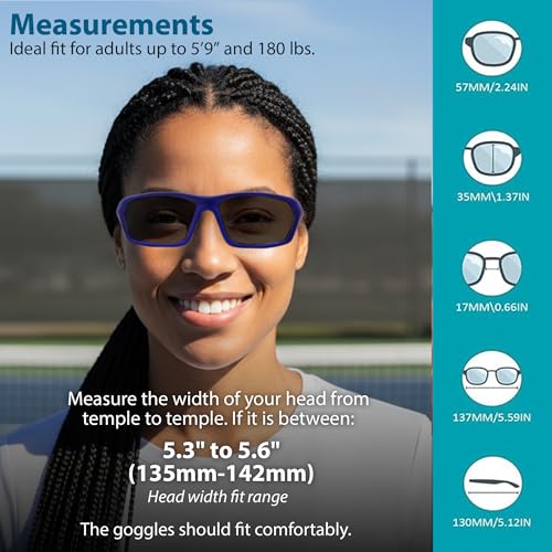 Blue Cut Navy Photochromic Sports Goggles for Basketball, Pickleball & Outdoor Sports