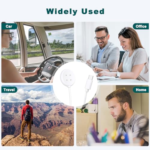 2-Pack Magnetic Charging Cable for Google Pixel Watch 3 & 2 - USB-C + USB-A