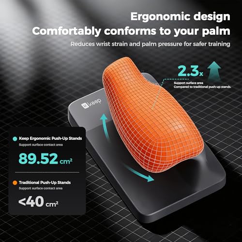 Ergonomic Push Up Board with Wrist Support - Orange & Gray