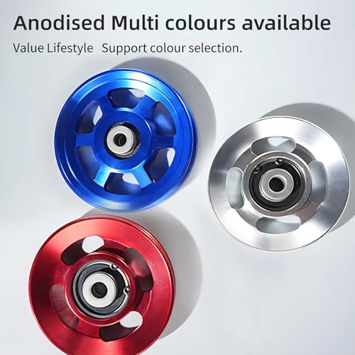 114-115mm Aluminum Pulley for Home Gym Equipment, Silver, 660LB Capacity