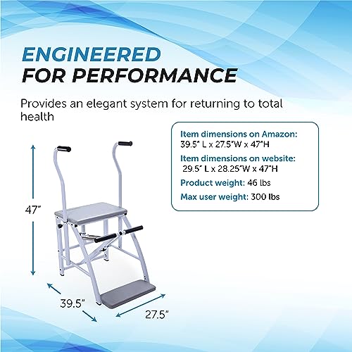 Precision Pilates Chair for Low-Impact Full Body Workouts - Gray