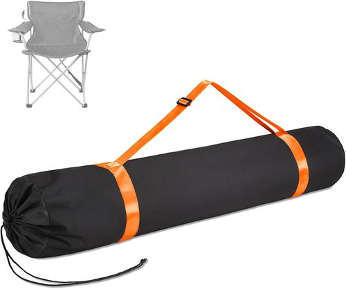 Extra Large Portable Chair Bag, 47"x11" Folding Camping Chair Storage Bag with Shoulder Strap, Heavy Duty Carrying Sack for Foldable Outdoor Lawn Fishing Chairs, Hammock, Tent, Yoga Mat
