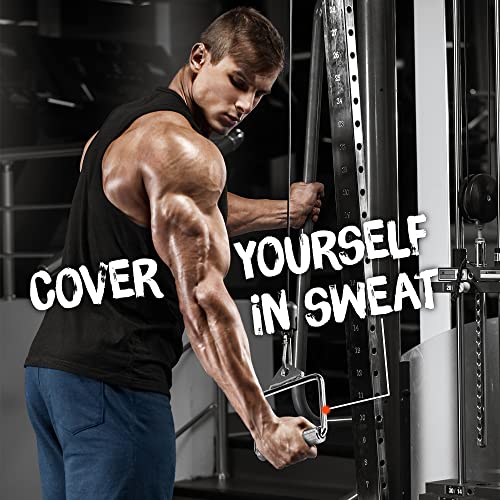 Tricep Rope & Double D Handle Cable Machine Attachment for Home Gym