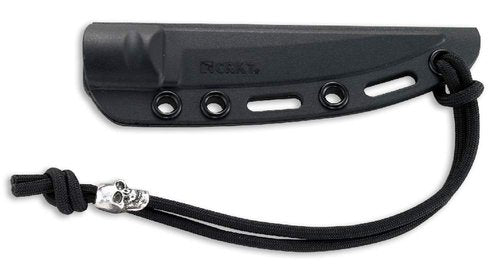CRKT Obake Everyday Carry Fixed Blade Knife with Sheath: Stainless Steel Plain Edge Blade, Cord-Wrapped Stainless Steel Handle, 2367