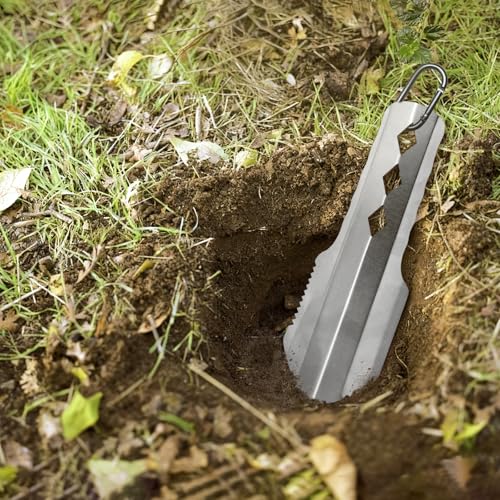 Ultralight Backpacking Trowel - Durable Aluminum Shovel & Potty Tool - Silver