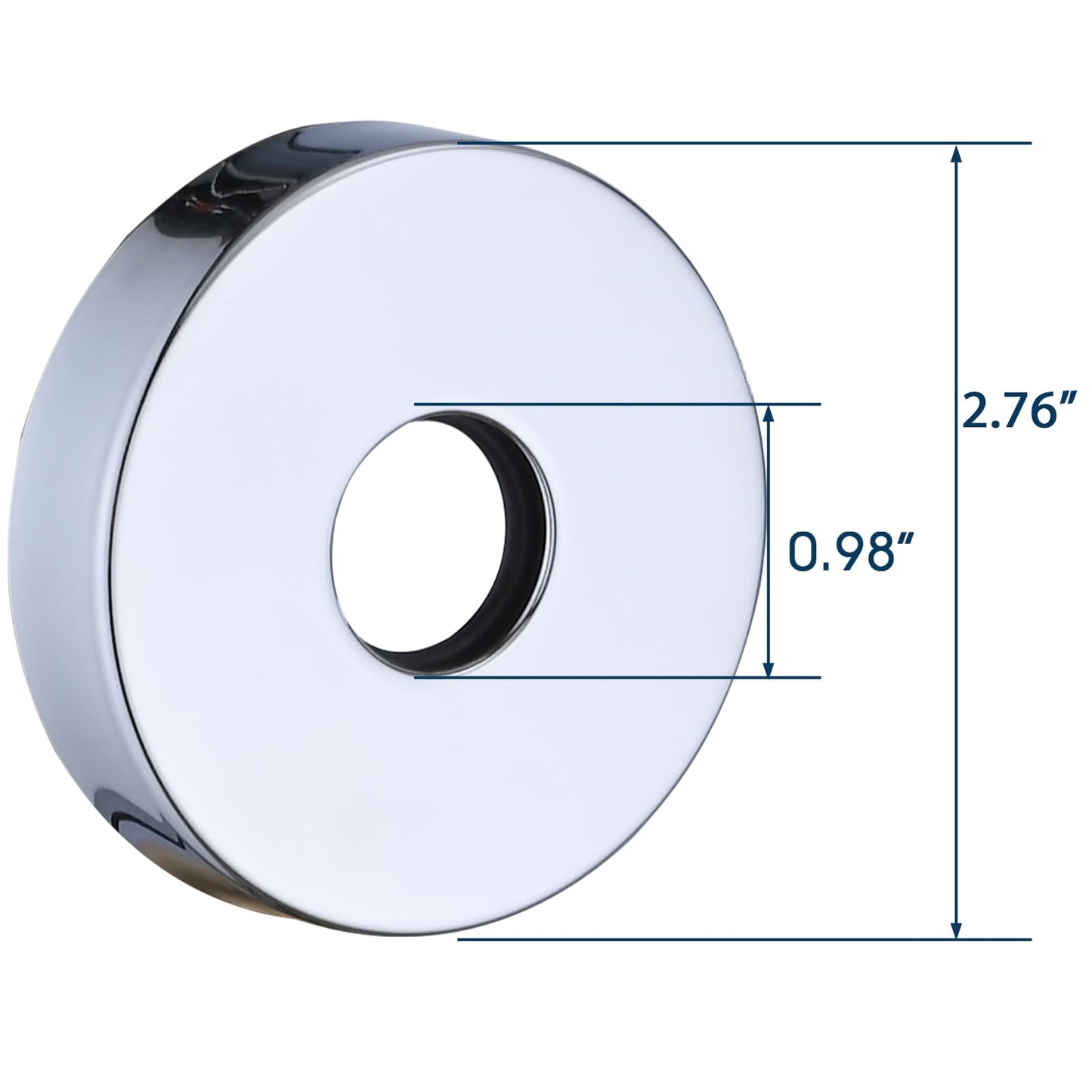 RAINREVIVE Chrome Shower Arm Flange, Shower Arm Stabilizer Bracket and Flange Cover Plate