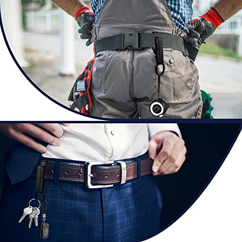 Stainless Steel Duty Belt Key Holder with 4 Keyrings