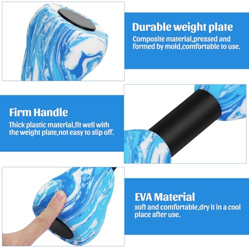 Blue Camouflage Aquatic Foam Dumbbells - Water Water Resistance Training for Pool Aquafitness