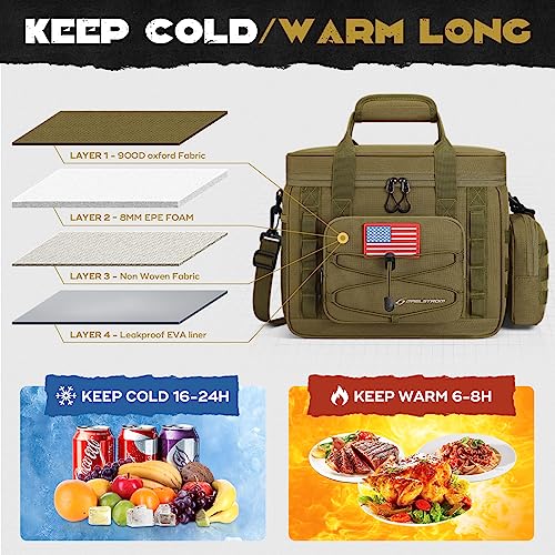 Maelstrom 15L Tactical Lunch Box Khaki with Detachable MOLLE Bag