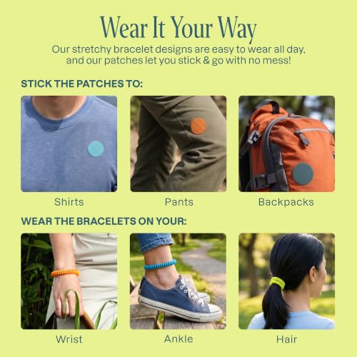 100 Pack Cliganic Mosquito Repellent Bracelets & Stickers - Long-Lasting, Deet-Free, Family Safe