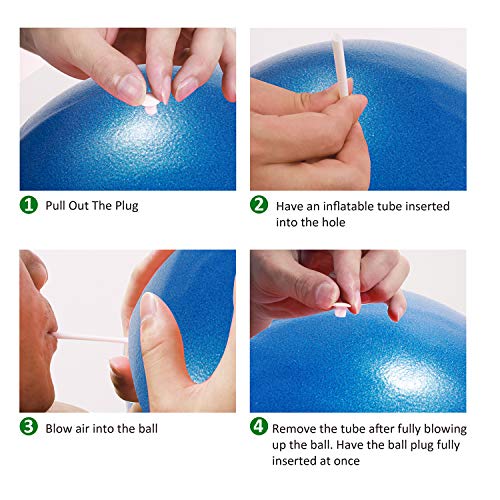 9-Inch Mini Exercise Ball for Yoga, Pilates & Core Training - Blue