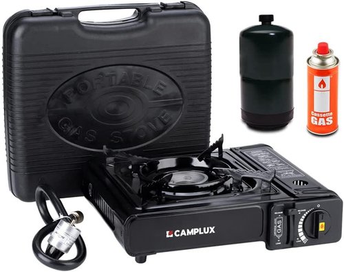 Camplux Dual Fuel Portable Camping Stove - Propane & Butane with Carrying Case | CSA Certified