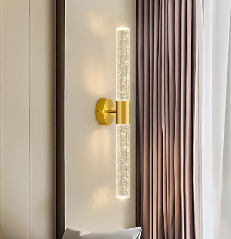 Wall Sconces LED Modern Sconces Dining Room Wall Lighting 10W 3000K LED Wall Lights Crystal Hardwired Wall Light Fixtures for Living Room Bedroom Bathroom Hallway