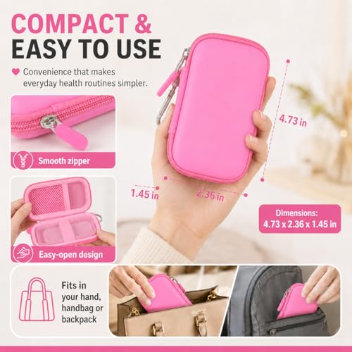 KardiaMobile Heart Monitor Case with Pill Box - Pink