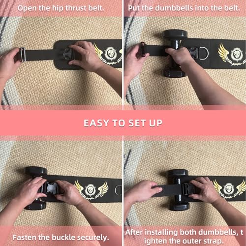 Heavy Duty Hip Thrust Belt for Glute Training - Purple