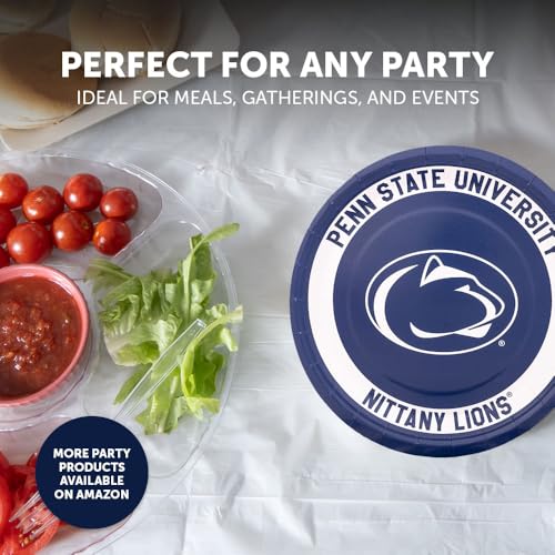 Penn State Nittany Lions 20-Count 9-Inch Paper Plates - Officially Licensed