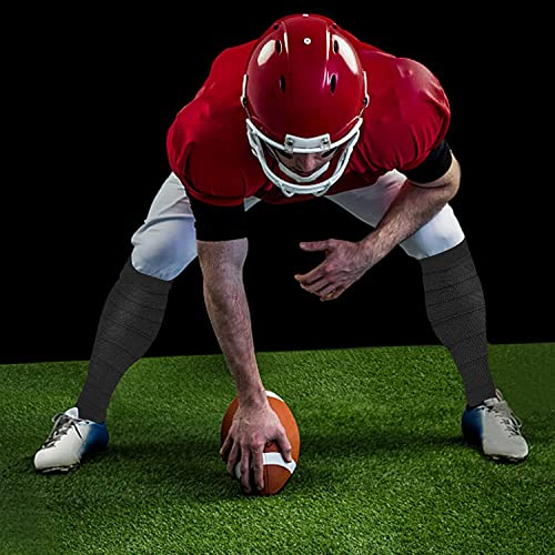 Football Leg Compression Sleeves for Youth - Black
