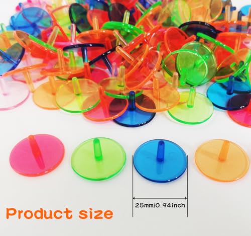 Plastic Golf Ball Markers - 100 Pcs Transparent Colour - 0.94 Inch