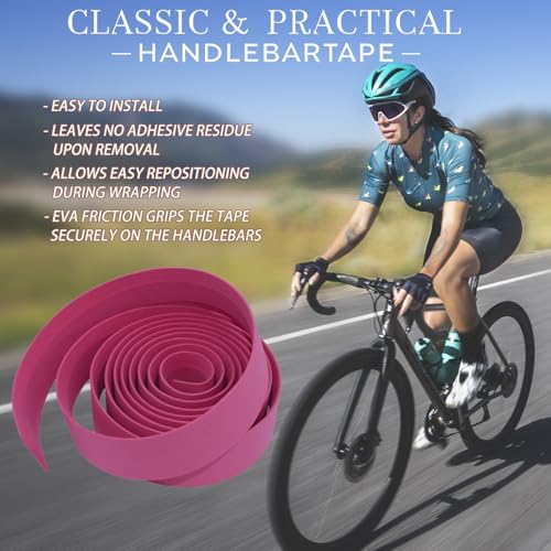 EVA Road Bike Handlebar Tape - Pink, 2PCS Set