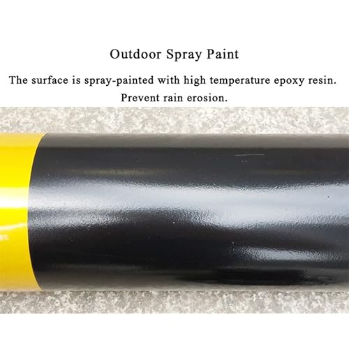 Safety Bollard with Anchor Bolts - 30" x 3" Parking Barrier Post with Reflective Tape for Construction and Traffic-Sensitive Areas, 1-Pack