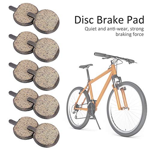 Bicycle Brake Pads - Semi-Metal Resin Disc Pads, 5 Pairs