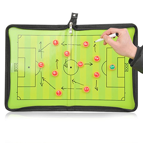 Magnetic Soccer Coaching Board with 26 Magnets & Marker - Portable