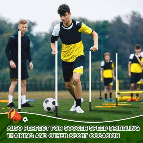 5 ft Soccer Corner Flags Set of 4 - Portable Agility Training Poles