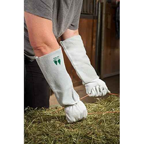 Leather Gardening Gloves by Fir Tree. Premium Goatskin Gloves With Cowhide Suede Gauntlet Sleeves. Perfect Rose Garden Gloves. Men's and Women's Sizes. M-8 (See Size Chart Photo)