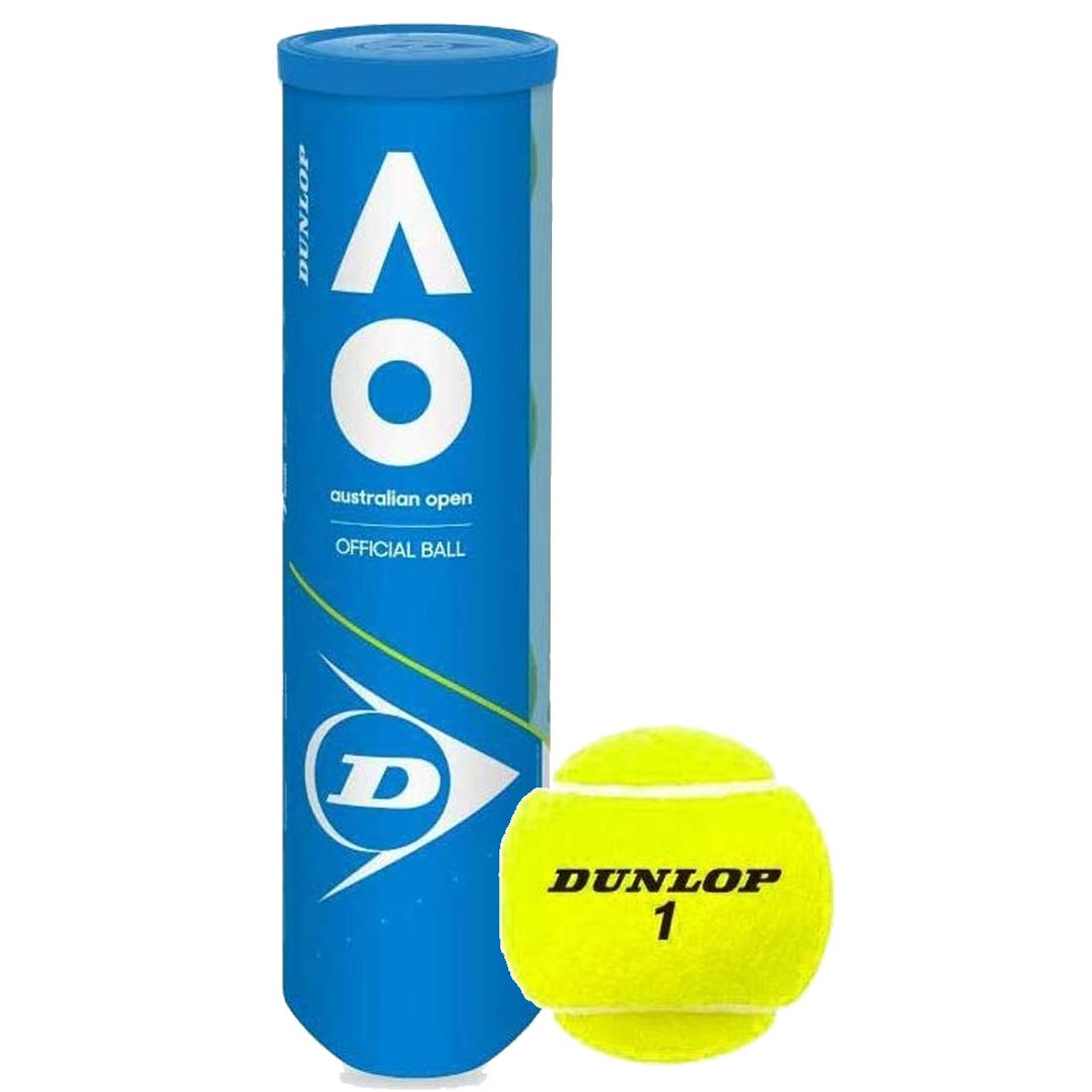 DUNLOP Australian Open (AO) Extra Duty All-Court Tennis Balls - 3 Ball Can (2 Cans)