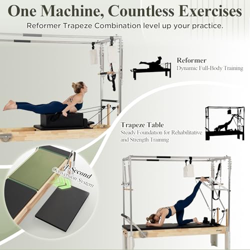 Pilates Reformer Cadillac Machine with Trapeze & Jumpboard