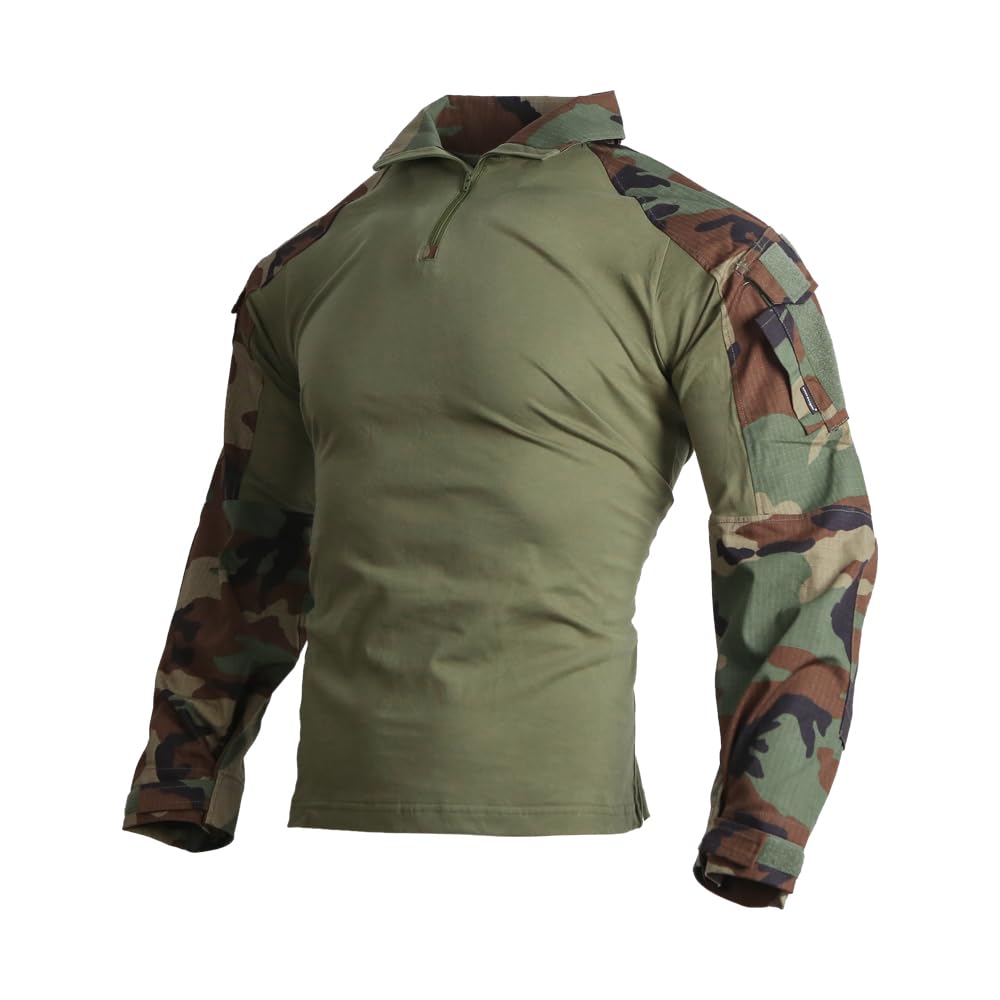 EMERSONGEAR Men's Tactical Shirt,Airsoft Combat Army Paintball Quick Dry Long Sleeve BDU T-Shirt Top