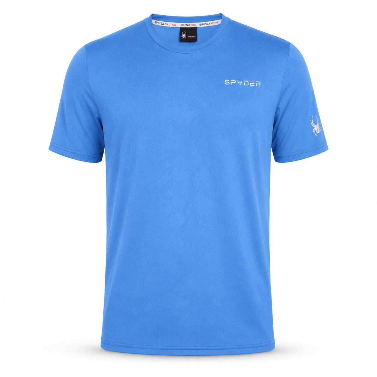 Spyder Mens Athletic Shirt Quick Dry Lightweight Short Sleeve Tee Royal