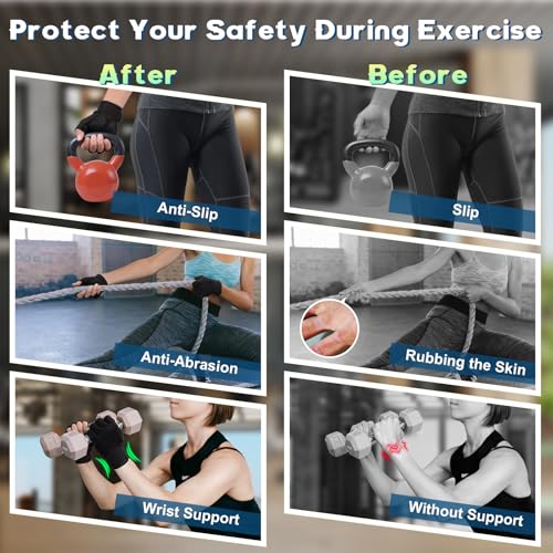 Workout Gloves for Men and Women - Breathable Weightlifting Gloves with Wrist Support
