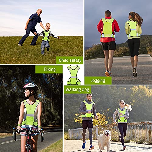High Visibility Reflective Running Vest with Large Pocket