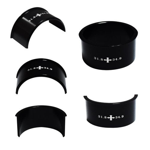 Xmomx 3 Kinds Front Derailleur Adjust Conversion Clamp Shim Spacer Adapter Sheet 28.6 to 31.8 to 34.9mm Aluminum Alloy for MTB Mountain Road Bicycle 1 Set
