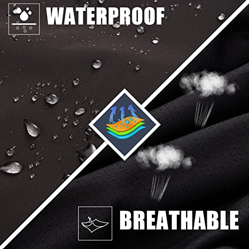 Men's Golf Pants Waterproof Rain Tactical Joggers X-Large Black - K.E.J.