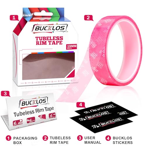 BUCKLOS 19MM Bike Tubeless Rim Tape for MTB, Road, Gravel, Enduro, Trail