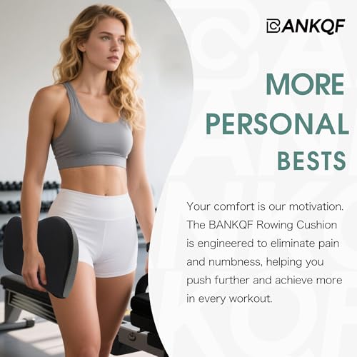 Rowing Machine Seat Cushion - Memory Foam with Non-Slip Base