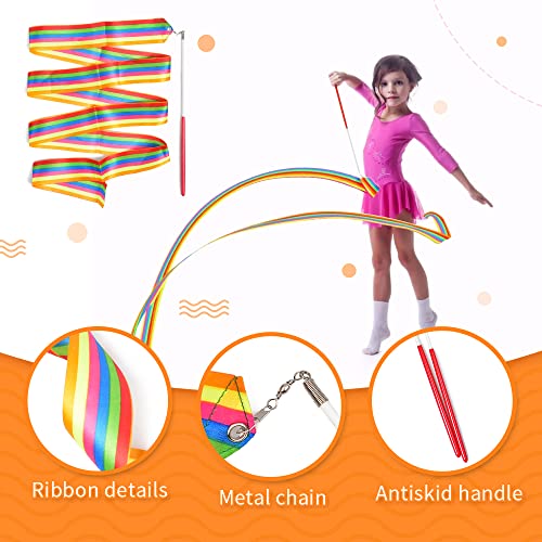 Rhythmic Gymnastics Ribbons - 2 Colorful Streamers for Dance