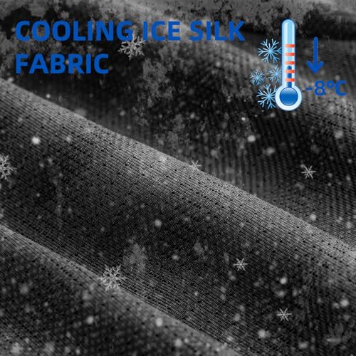 Cooling Balaclava Face Mask with UV Protection - Black, Blue & Grey
