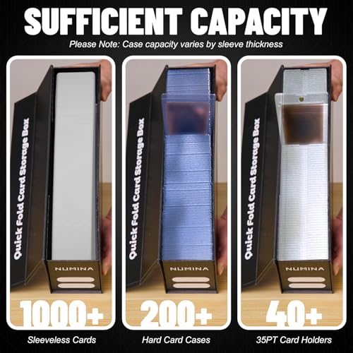NUMINA 2 Pack Card Storage Boxes with Magnetic Flip-Top Lid for Trading & Sports Cards