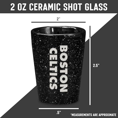 NBA Boston Celtics 2oz Ceramic Shot Glass - Black