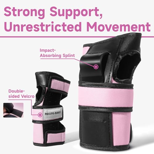 Skating Protective Gear Set - Helmet, Knee Pads, Elbow Pads & Wrist Guards - Pink