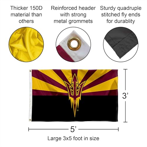 Arizona State Sun Devils 3x5 Flag with Grommets - College Sports Banner