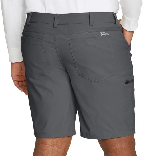 Eddie Bauer Men’s UPF 50+ Classic Fit Stretch Lightweight Tech Short (Gray, 36)