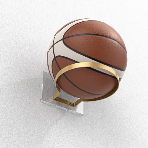 Wall-Mounted Ball Holder for Basketball, Soccer, Football & Volleyball
