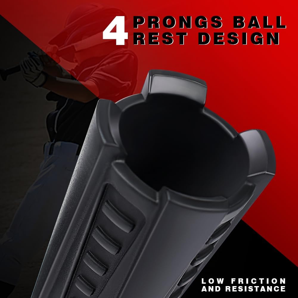 Skiennix 4-Prong Ball Rest Batting Tee - Adjustable 23" to 44" for Baseball & Softball Hitting